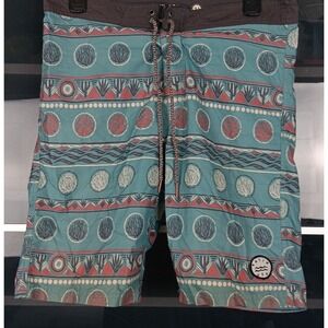 Katin Board Shorts Men's 31 Swim Trunks Surf Striped‎ Drawstring 8"